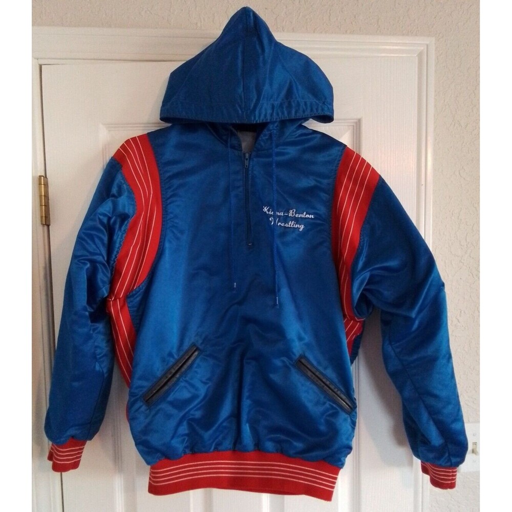 Vintage Wrestling Warm Ups Top & Bottoms Bears 1980's Quality Blue Red Retro - Picture 2 of 11